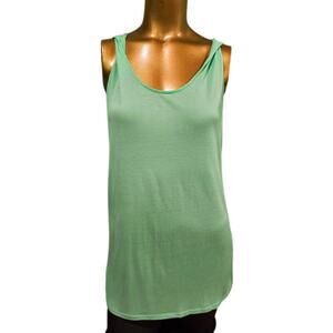 Nutshell NWT Tank Tunic with Twisted Straps And Side Slits, Aqua, Sz S